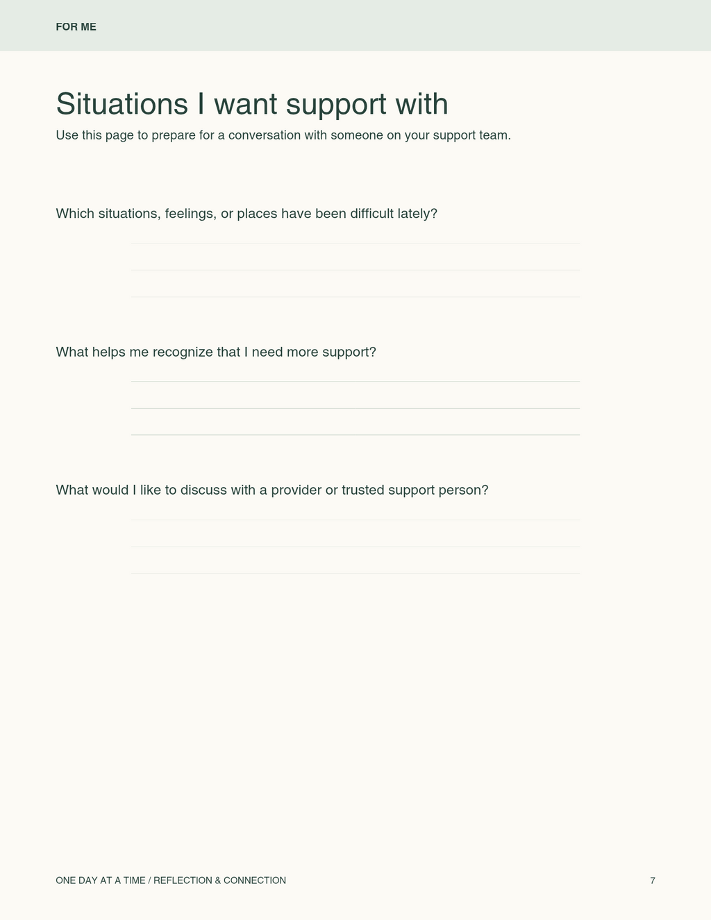 A Recovery& Family's connection Workbook