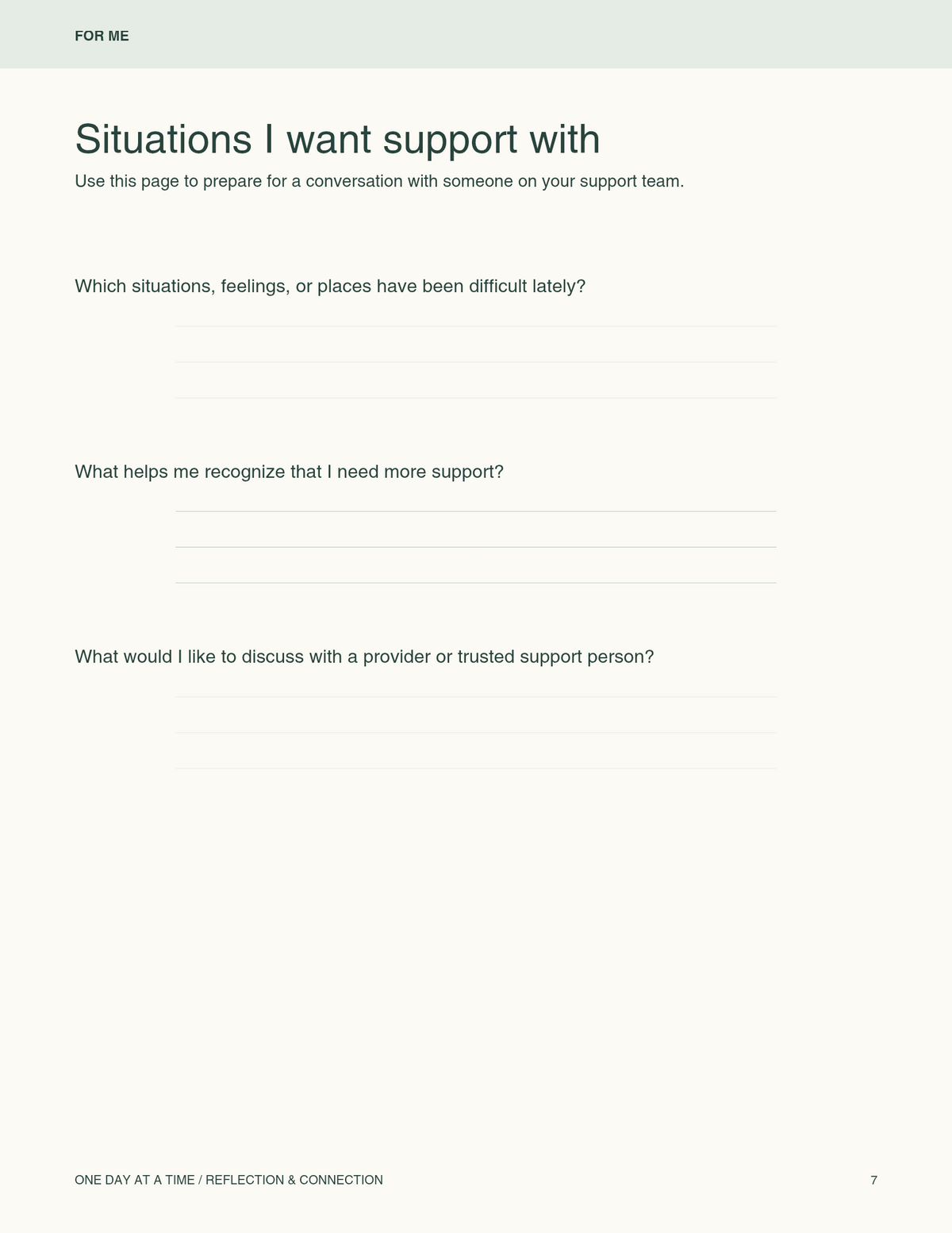 A Recovery& Family's connection Workbook