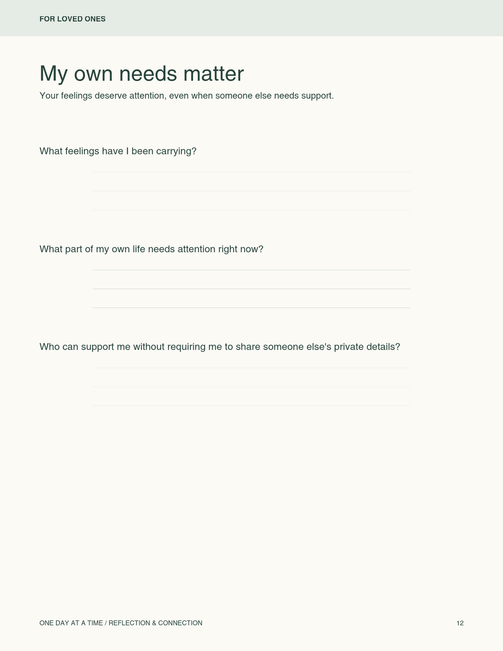 A Recovery& Family's connection Workbook