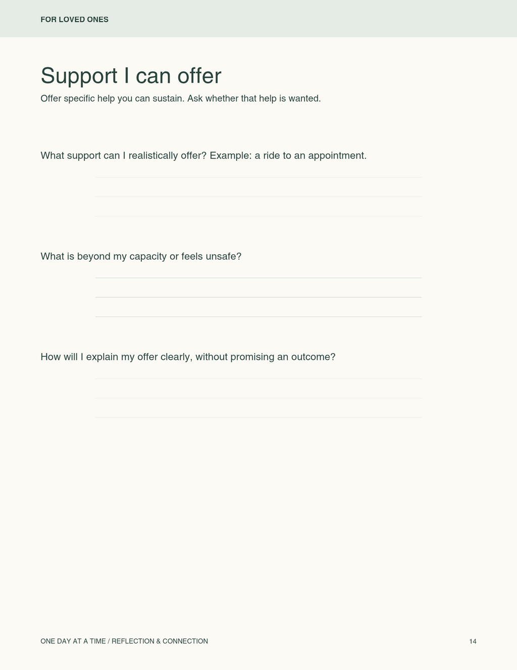 A Recovery& Family's connection Workbook