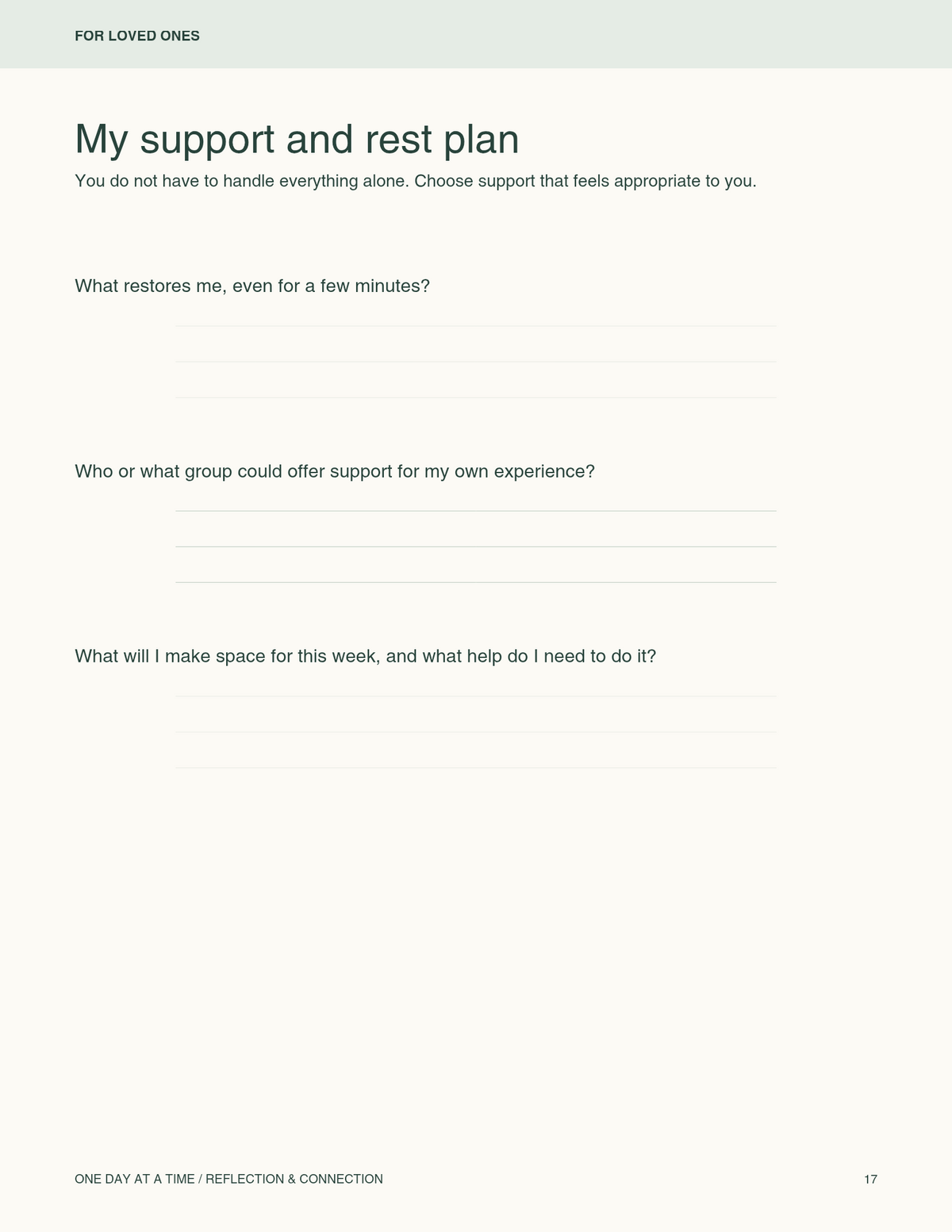 A Recovery& Family's connection Workbook