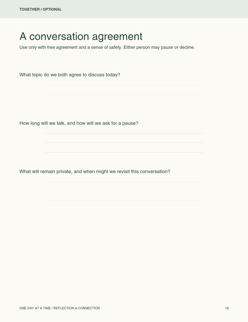 A Recovery& Family's connection Workbook